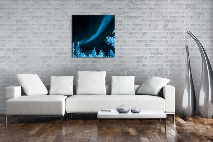 deyoli Atemberaubende Nordlichter Format: 40x40 Effekt: Zeichnung als Leinwandbild, Motiv auf Echtho