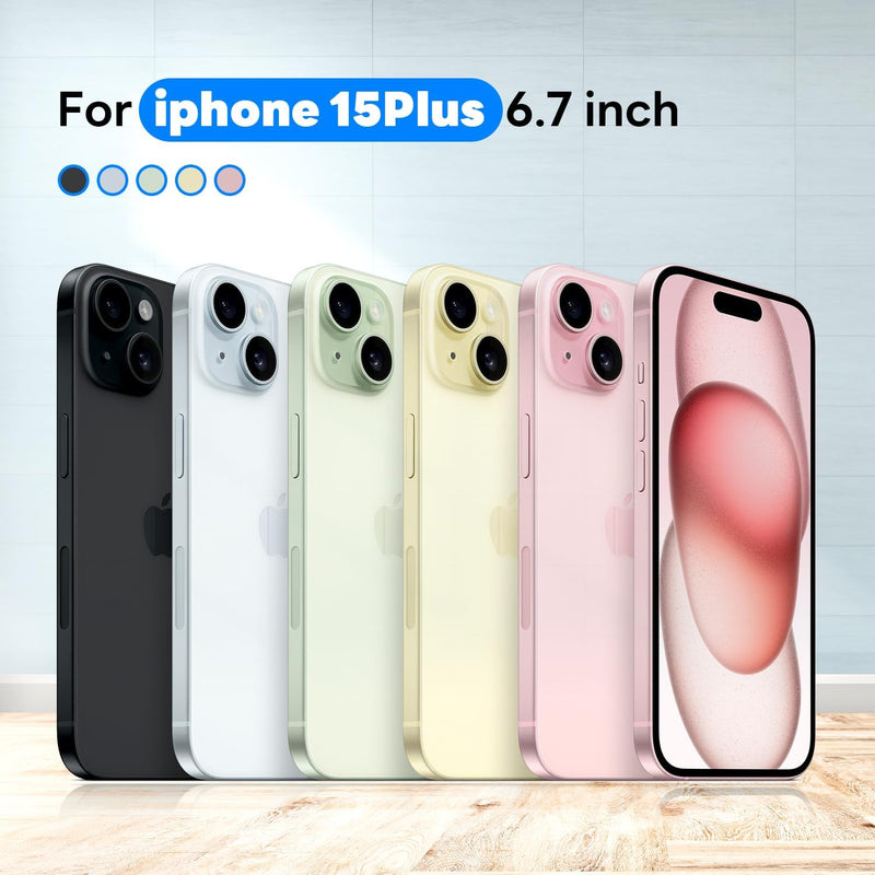 Akku Hülle für iPhone 15 Plus, 6800mAh Slim Tragbare Handyhülle Akku, wiederaufladbare Powerbank Ext
