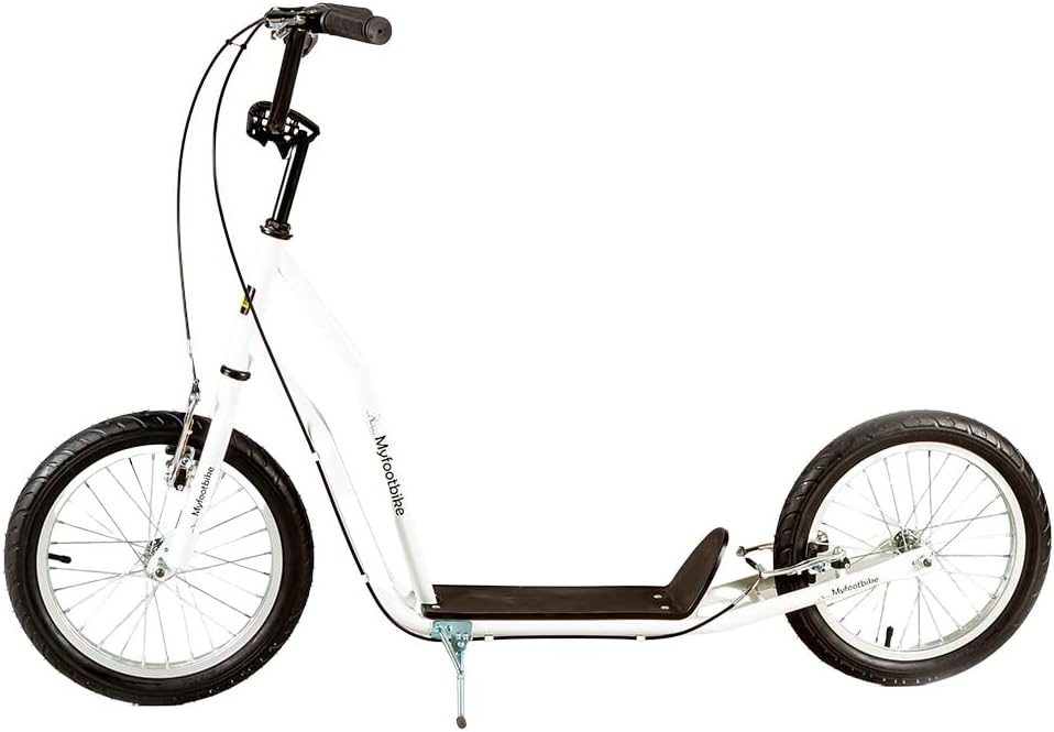 Myfootbike Sports Scooter, Funny, Weiss, Unisex, 16/16, Aluminium