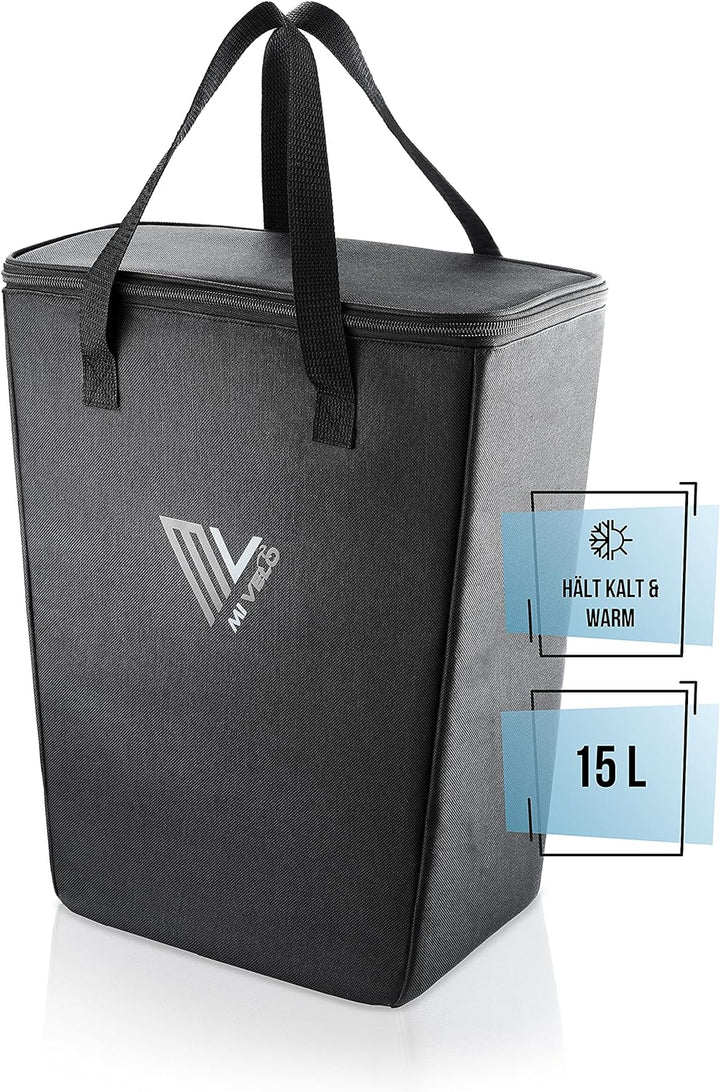 MIVELO - Kühltasche Fahrrad - Einsatz für Fahrradtaschen Gepäckträger - Einkaufstasche faltbar - Pic