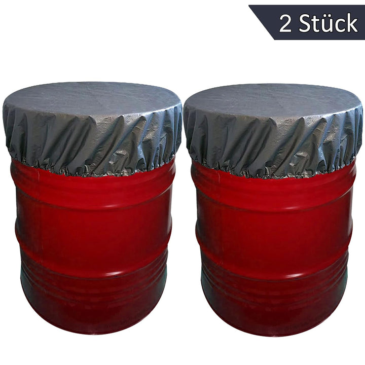 QUICK STAR 2 Stück Fasshaube 60cm Schutzhülle Ölfass Regentonne Stahlfass Fassabdeckung Fass Abdecku