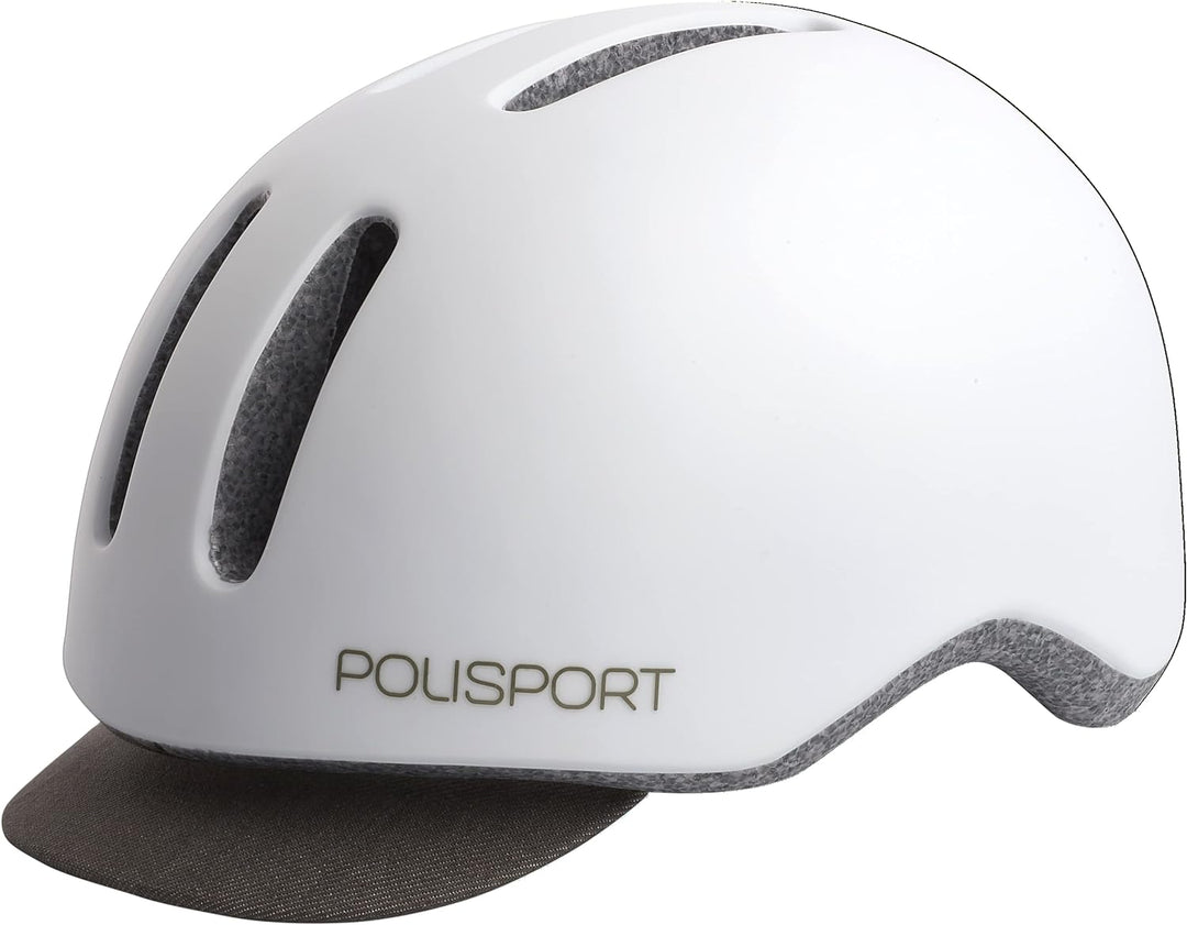 Polisport Unisex – Erwachsene Commuter Helm, White matt/Grey, L