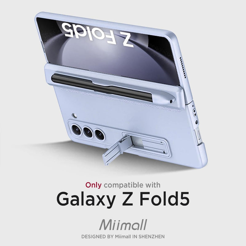 Miimall Kompatibel mit Samsung Galaxy Z Fold 5 Hülle, Fold 5 Hülle mit Stifthalter [Magnetischer Sch