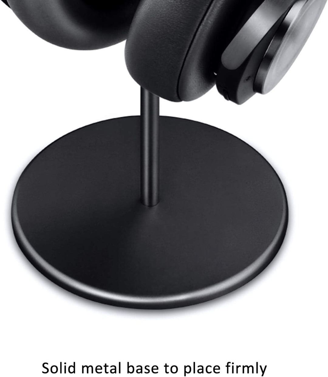 QinCoon Kopfhörer Ständer, Headset Halterung aus Walnuss Holz & Aluminium, Natur Walnuss Gaming Kopf