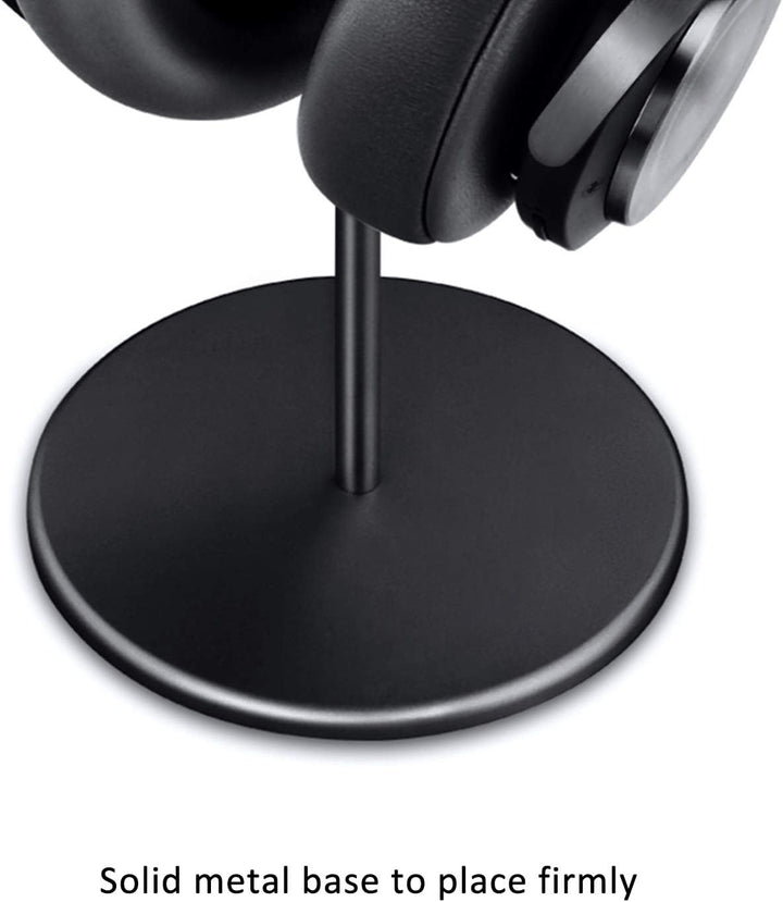 QinCoon Kopfhörer Ständer, Headset Halterung aus Walnuss Holz & Aluminium, Natur Walnuss Gaming Kopf