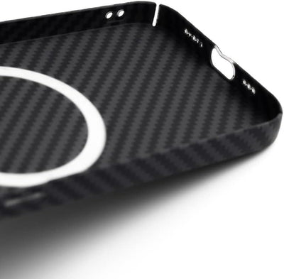 andi be free Handyhülle iPhone 14 Pro Max | Carbon Phone Case Qi-kompatibel | iPhone-Hülle für kabel