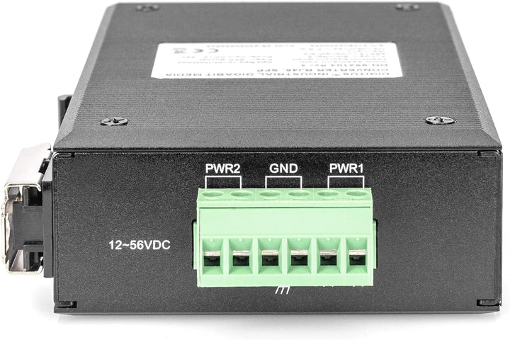 DIGITUS DIN-Rail Medienkonverter - SFP Port - Gbit Ethernet - RJ45 / SFP - 10/100/1000BaseTX zu 1000
