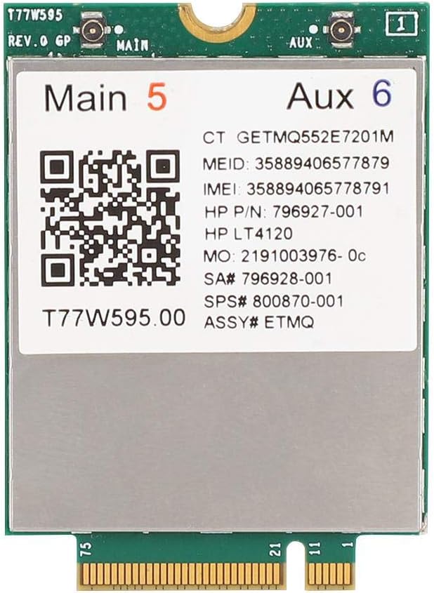 T77W595 4G Modul, 150 Mbit/s 4G LTE Modul Für HP EliteBook G3 / G4 (745 755 820 840 850), ProBook G2