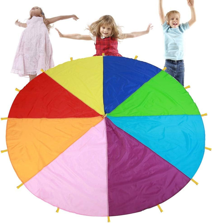 Garosa Schwungtuch Regenbogen Fallschirm Kinder Schule Familie Outdoor Pädagogisches Sportspiele Koo