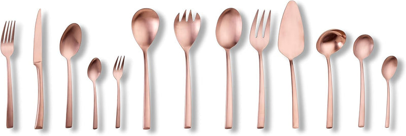 Echtwerk Tafelbesteck "Avelino", PVD bronze mattiert, 68-teilig, für 12 Personen, Edelstahl 18/10, B