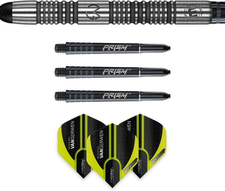 WINMAU Michael Van Gerwen MvG Authentic 22g Profi Wolfram Softip Dartpfeile Set mit Flights und Schä