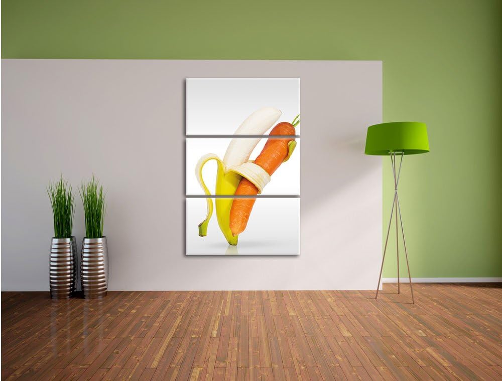 Pixxprint Traumhaftes schwarzes Einhorn als Leinwandbild/Grösse: 3 Teilig (120x80) / Wandbild/Kunstd