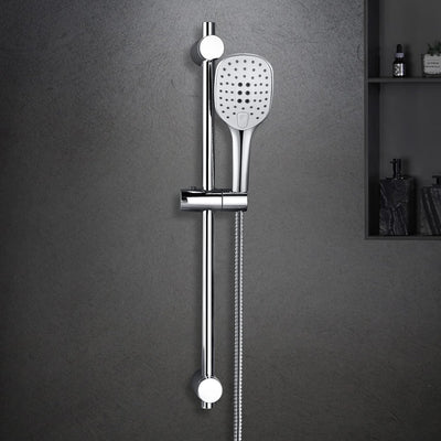 JOHO Duschsystem Duschset Duschbrause mit Schlauch und Halterung, Brausestangeset 0.7m Duschstange m