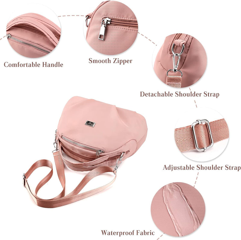 CORIOS Damen Schultertasche Nylon Handtasche Casual Umhängetasche Leicht Henkeltasche Tragetasche Wa