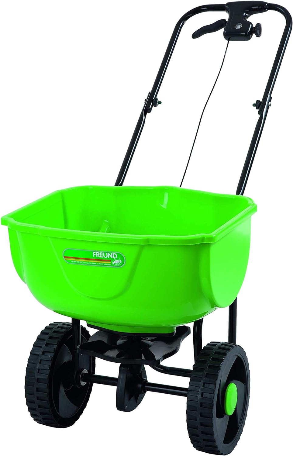 FREUND Victoria Streuwagen 97391 (Fassungsvermögen 27 Liter, zum Säen, Düngen, Streuweite 2-3 m, mit