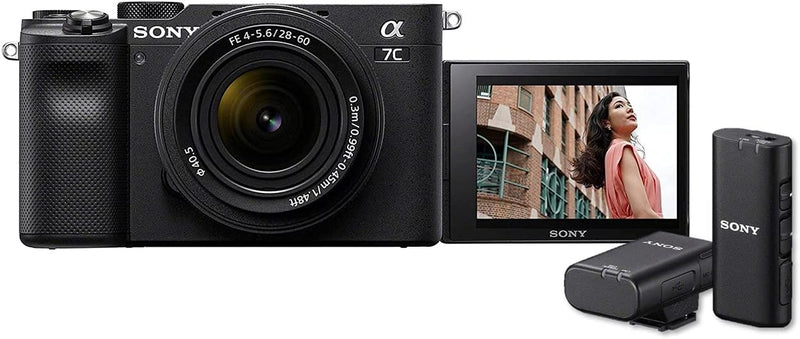 Sony Alpha 7C Spiegellose E-Mount Vollformat-Digitalkamera inkl. SEL-2860 Objektiv mit Sony ECM-W2BT