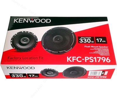 Kenwood KFC-PS1796 2-Wege-Koaxial-Lautsprecher, 17 cm, Auto-Lautsprecher mit Surround-Sound, Woofer