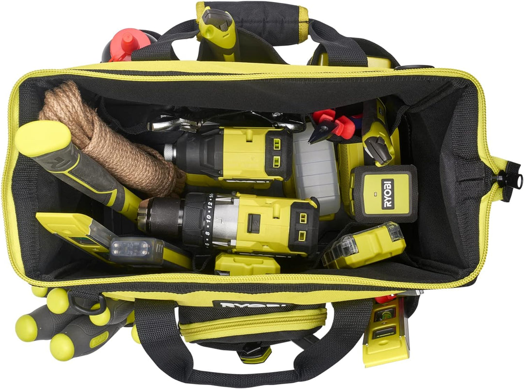 RYOBI Handwerkertasche mit Schultergurt Grösse S RSSSTB1 (6 x Innentaschen, 3 x offene Taschen auf d