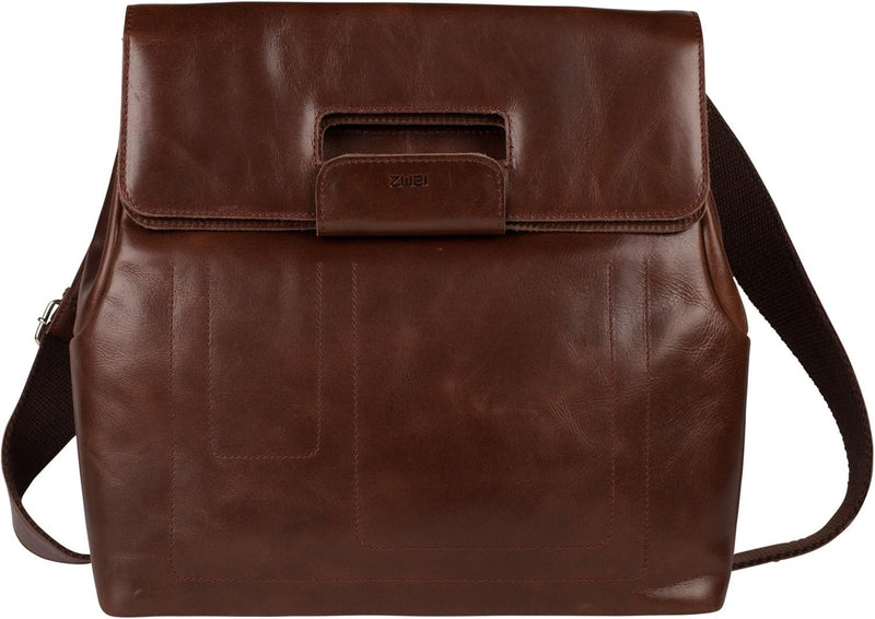 Zwei Phil PH12 Schultertasche Leder, brown cinturon