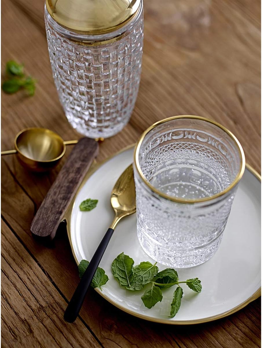 Bloomingville Ananas Dose, gold, 24cm & Cocktailshaker, klar NOSTALGIC Bundle mit Cocktailshaker, Bu