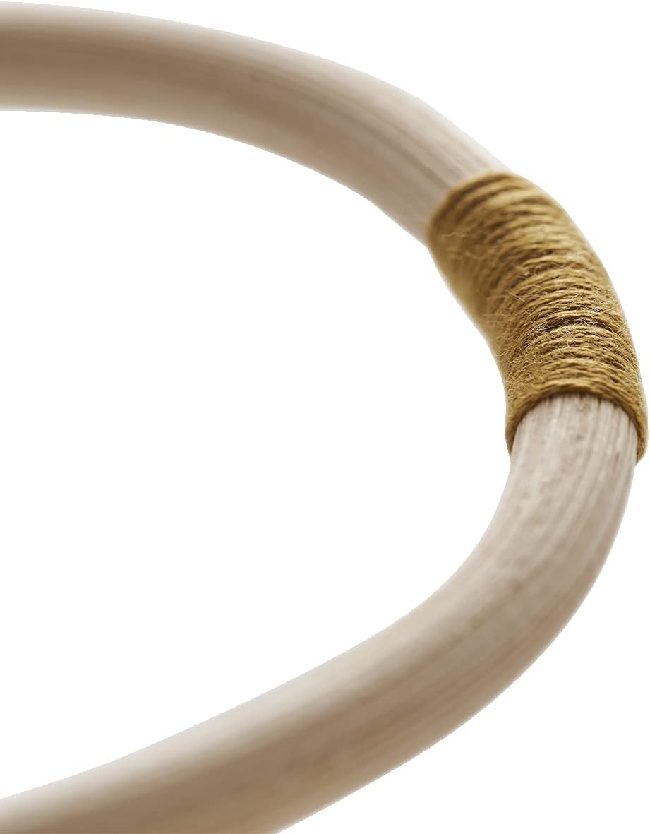 VERTBAUDET Spiegel aus Rattan mit Bommeln, naturfarben Gebrochenes Weiss, Gebrochenes Weiss