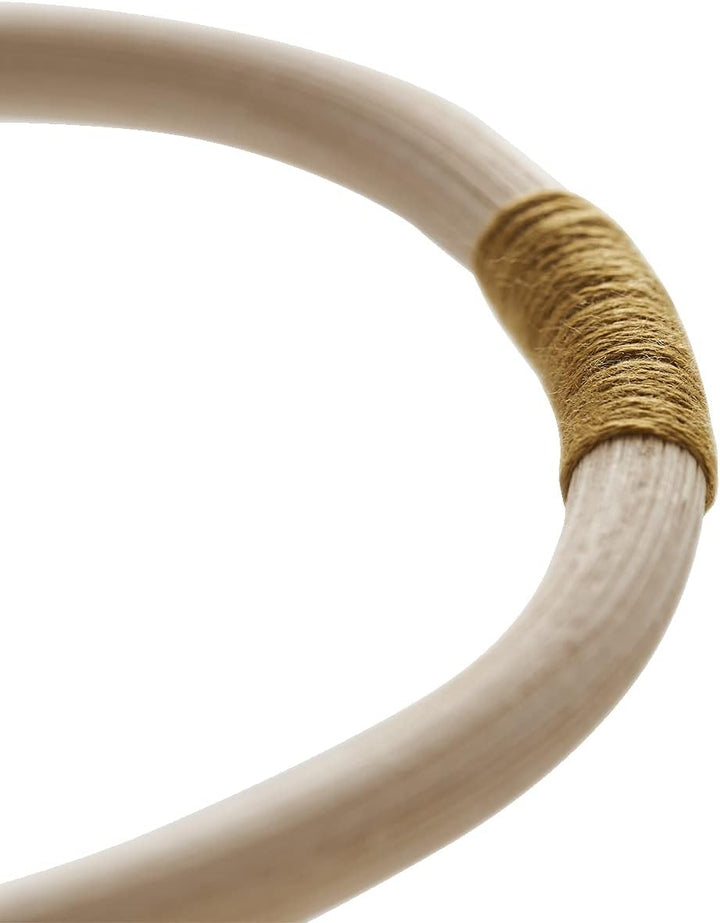 VERTBAUDET Spiegel aus Rattan mit Bommeln, naturfarben Gebrochenes Weiss, Gebrochenes Weiss