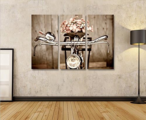 islandburner Bild Bilder auf Leinwand Sepia Fahrrad 3p XXL Poster Leinwandbild Wandbild Dekoartikel