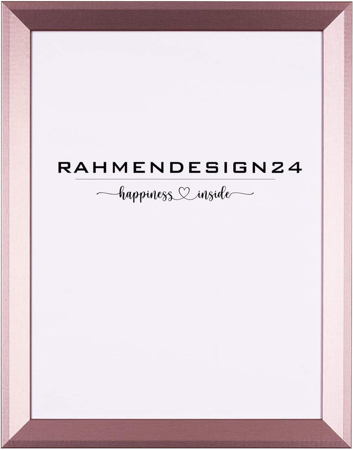 Rahmendesign24 Bilderrahmen Rio 40x80 Roségold Fotorahmen, Wechselrahmen, Posterrahmen, Puzzlerahmen