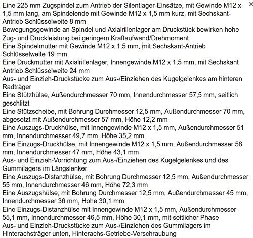 Festnight 16-teilig Silentlager-Abzieher Satz Silentlager Abziehwerkzeug Werkzeugsatz für BMW