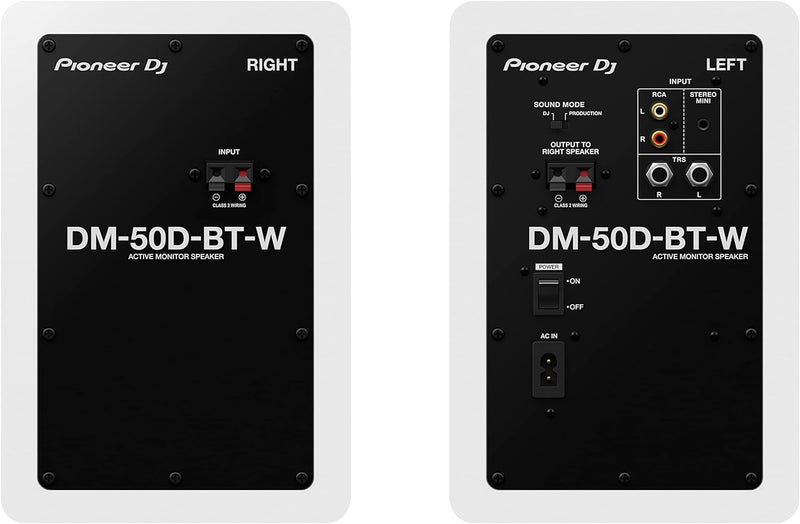 Pioneer DJ DM-50D-BT-W 5 Zoll Desktop-Monitor-System mit Bluetooth® (Weiss) 5&