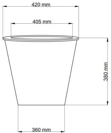 eastwest pflanzkübel Runder Pflanzeinsatz Ø42x H38cm aus Kunststoff für Fiberglaskübel, mit Bewässer