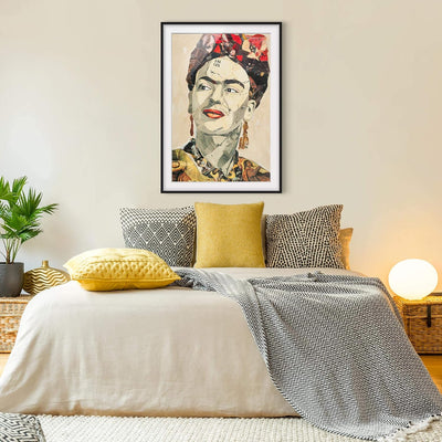 Bild mit Rahmen - Frida Kahlo - Collage No.2 - Rahmenfarbe Schwarz, 70 x 50 cm 70cm x 50cm Schwarz,