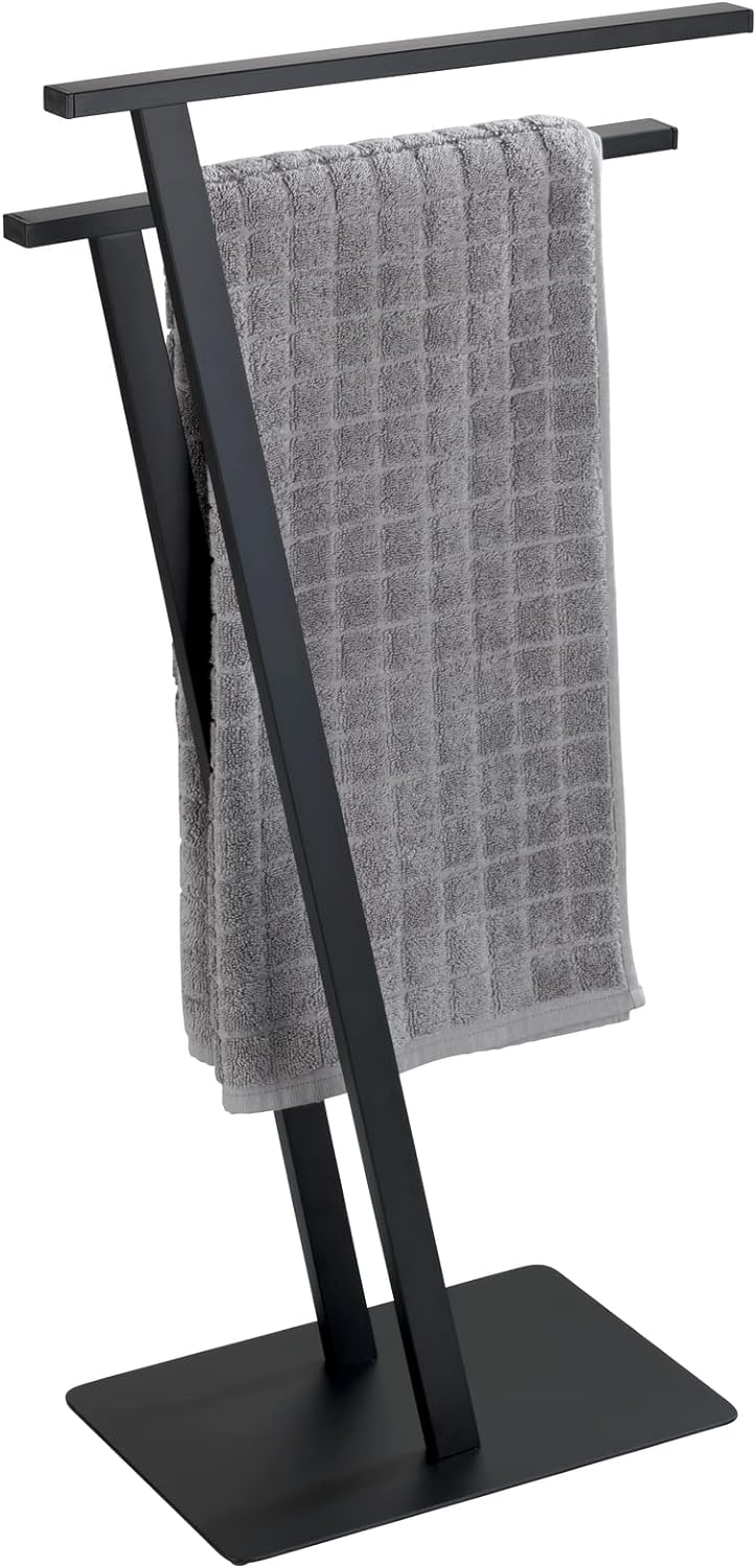 WENKO Handtuchständer Lirio, Handtuchhalter freistehend, Kleiderständer, aus lackiertem Stahl, 20 x