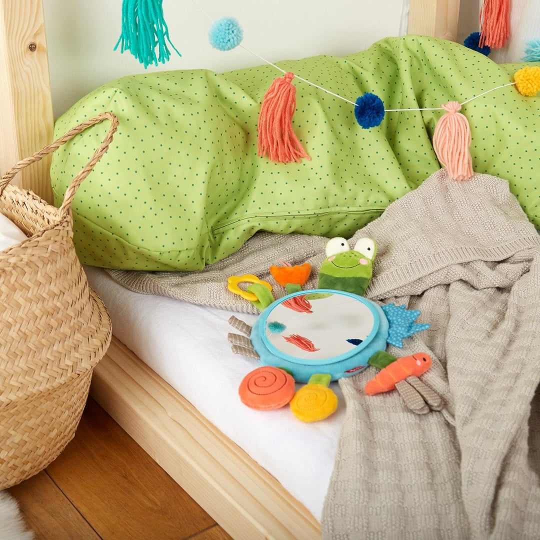 SIGIKID 39368 Strickdecke Hygge Babystrick Mädchen und Jungen Baby-Decke empfohlen ab Geburt taupe/b