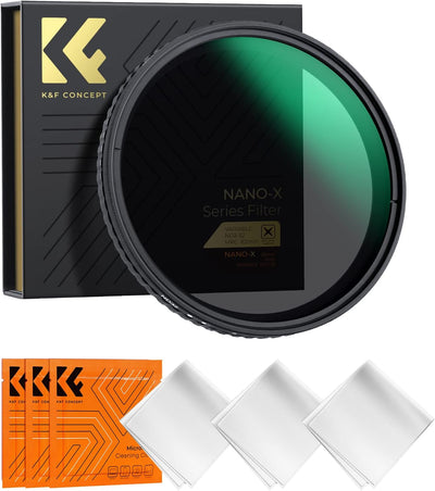 K&F Concept Nano-X ND Filter 77mm Variabler Graufilter ND2-32 (1-5 Stop) Neutral Graufilter, 77mm