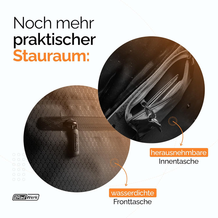 2Radwerk Fahrradtasche für Gepäckträger 25.4 l , 100% Wasserdicht , mit Tragegriff und Schultergurt