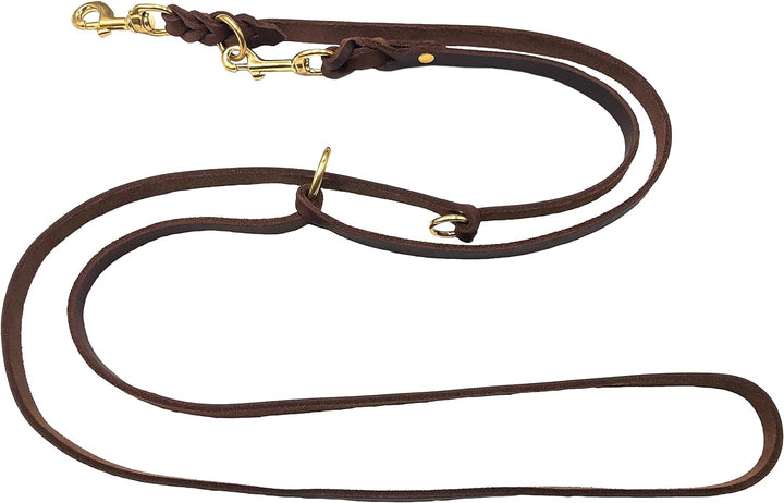 Hundeleine Fettleder Messing kleine Hunde/grosse Hunde 2m / 2,40m / 2,80m / 3,50m / 5m Doppelleine v
