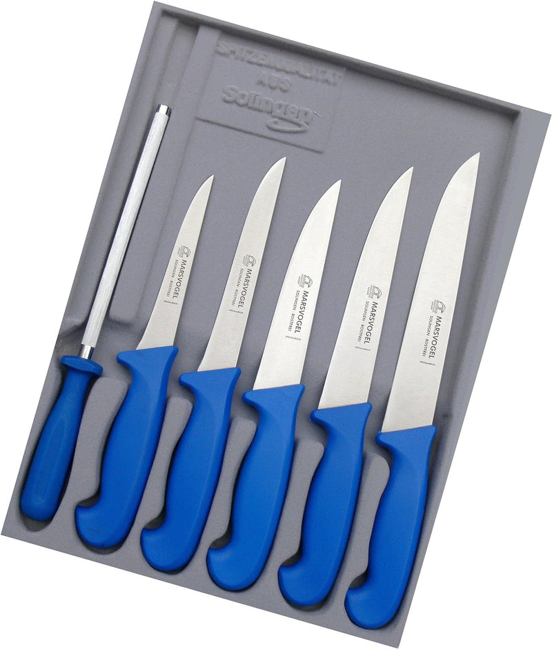Marsvogel Schlachtermesser Set 6 TLG. GSK Solingen Metzgermesser Set bestehend aus: Stechmesser 6" 7