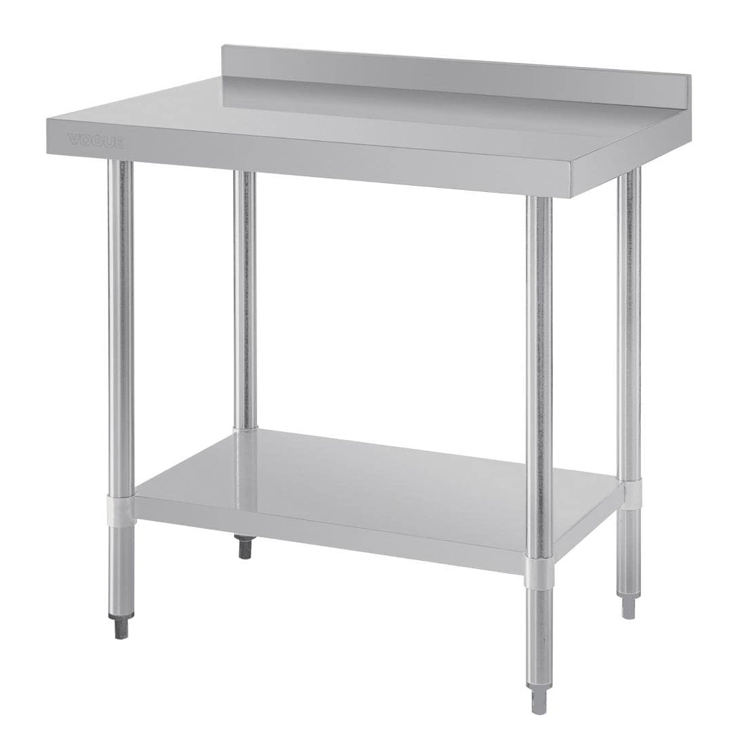 Vogue Vorbereitungstisch aus Edelstahl, mit Aufsatz, 900 x 900 x 600 mm, gewerbliche Nutzung, Silber