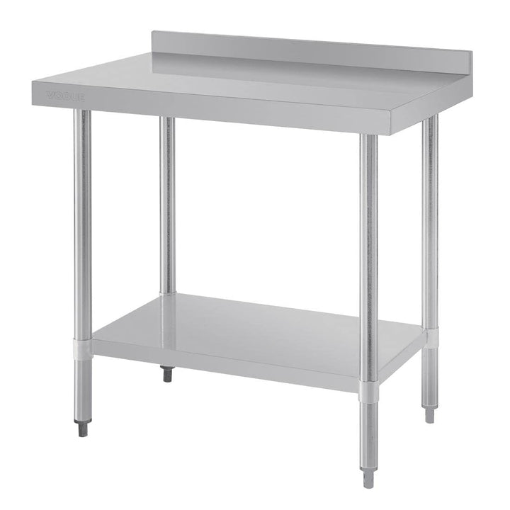 Vogue Vorbereitungstisch aus Edelstahl, mit Aufsatz, 900 x 900 x 600 mm, gewerbliche Nutzung, Silber