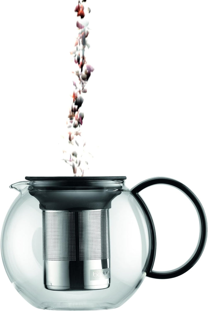 Bodum Assam, Glas, Schwarz, 3 Stück (1er Pack) 3 Stück (1er Pack) Schwarz, 3 Stück (1er Pack) Schwar