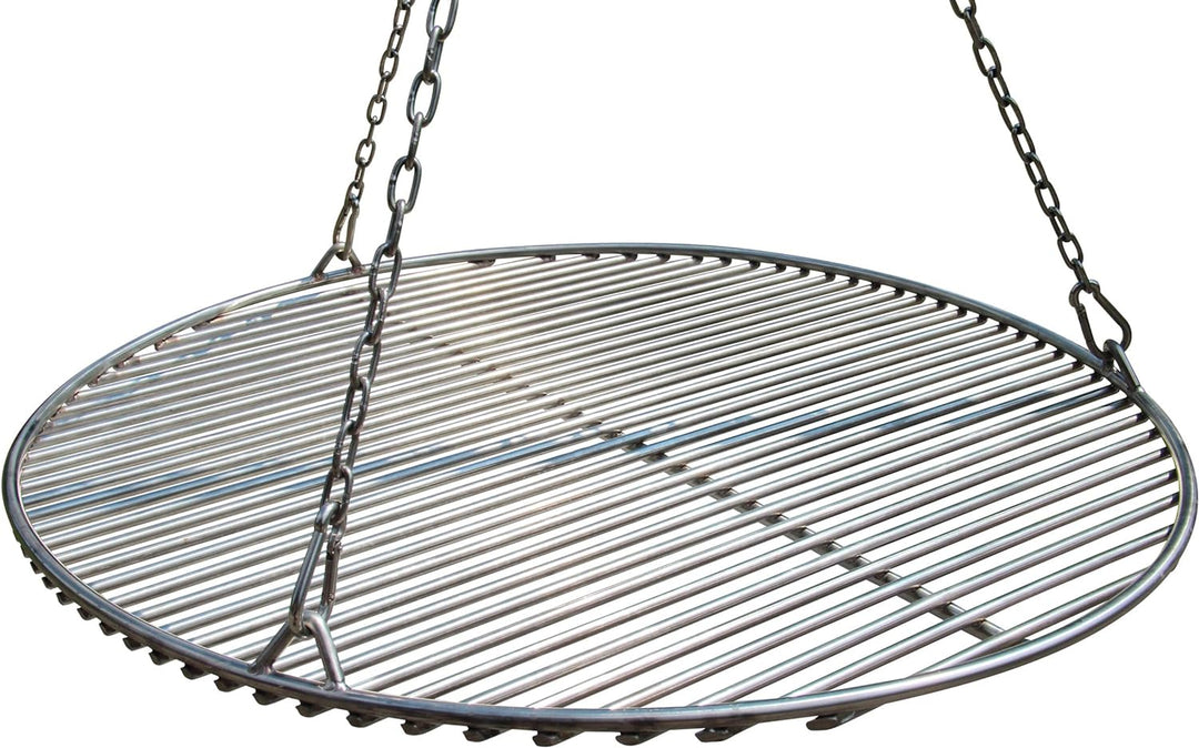 VEIKIN DESIGN Edelstahl Grillrost Rund Ø 50 cm, Profi Grillrost für Schwenkgrill, Massive Ausführung