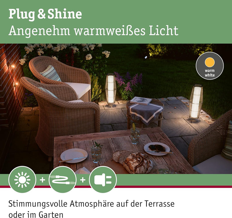 Paulmann 94319 Plug & Shine LED Aussenleuchte Classic Light Basket 24V IP44 40*20cm Aussenleuchten A