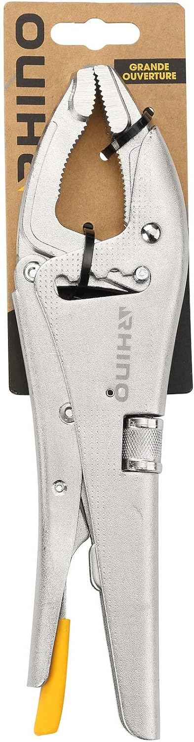 Rhino Schraubstockzange mit langem Mundstück, 100 mm, zum Halten aller Arten von Gegenständen (Schec