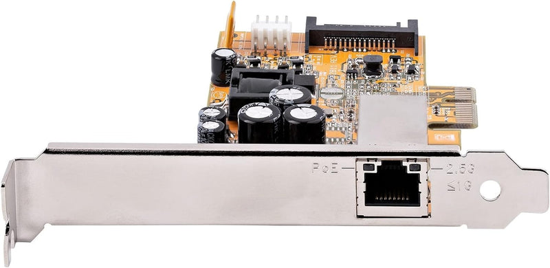 StarTech.com 1 Port 2.5 Gbit/s PoE Netzwerkkarte, PCI Express Ethernet Karte RJ45, 30W 802.3at PCIe
