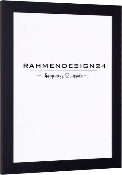 Rahmendesign24 Bilderrahmen Milano 50x100 Schwarz (matt) Fotorahmen, Wechselrahmen, Posterrahmen, Pu