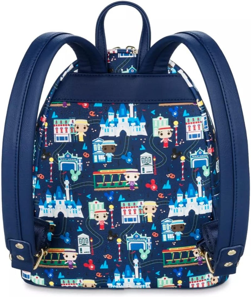 Disney Parks Loungefly Dapper Dans Mini-Rucksack Main Street U.S.A., Blau, Mini Backpack