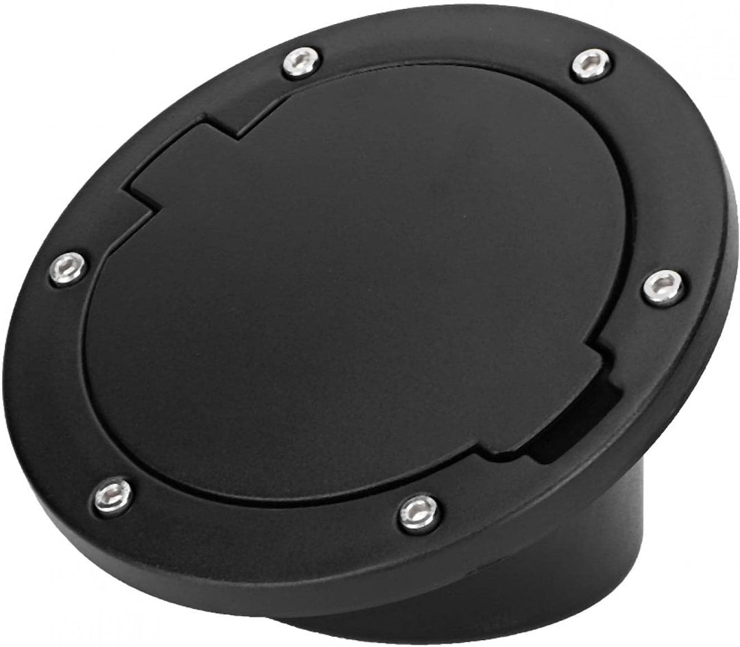 Dioche Tankdeckel, Schwarze ABS Tankdeckelabdeckung passend für Jeep Wrangler JK 2007-2017