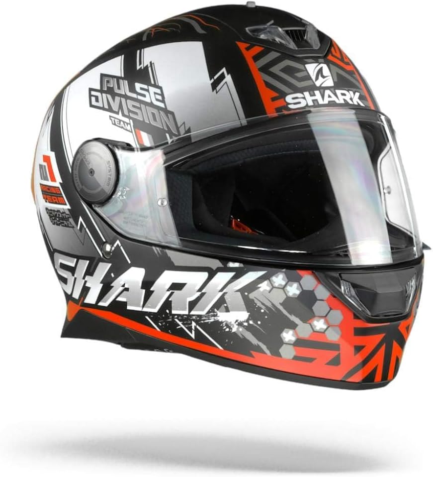 SHARK Herren NC Motorrad Helm, Schwarz/Weiss/Rot, XS XS Schwarz/Weiss/Rot, XS Schwarz/Weiss/Rot