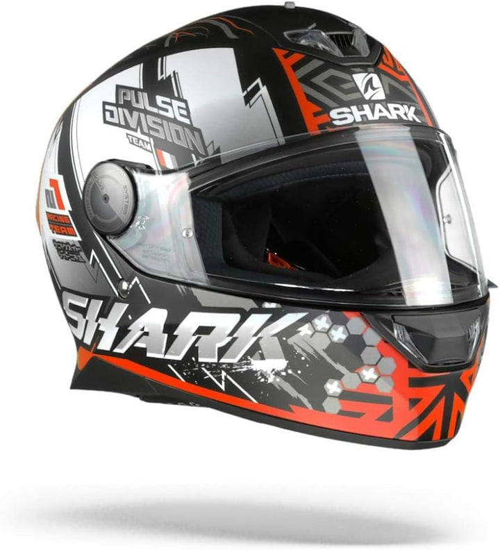 SHARK Herren NC Motorrad Helm, Schwarz/Weiss/Rot, XS XS Schwarz/Weiss/Rot, XS Schwarz/Weiss/Rot
